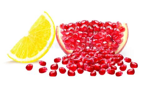 Lemon And Pomegranate Stock Image Image Of Lemon Juicy 64564281