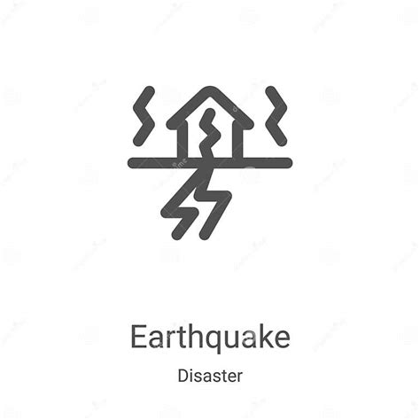 Vector De Icono Del Terremoto De La Colección De Desastres Ilustración