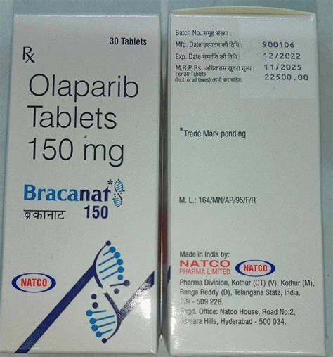 Bracanat Olaparib Mg Tablets At Rs Box In Mumbai Id