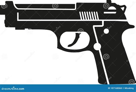 Vector De La Pistola Del Arma Ilustración del Vector Ilustración de