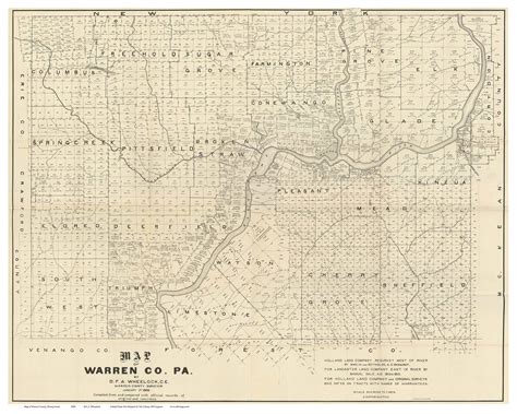 Warren County Pennsylvania 1889 - Old Map Reprint - OLD MAPS