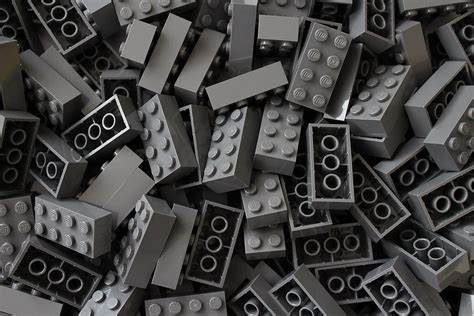 LEGO Bricks: Dark Grey 2x4. Part 3001 (X 25): Buy Online at Best Price ...