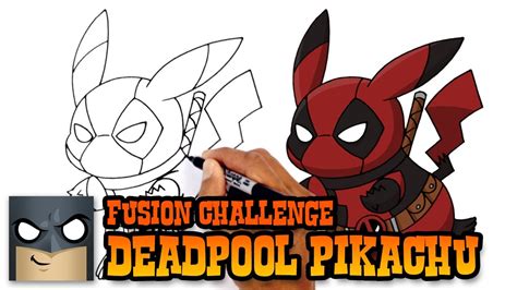 Pikachu Deadpool Coloring Pages