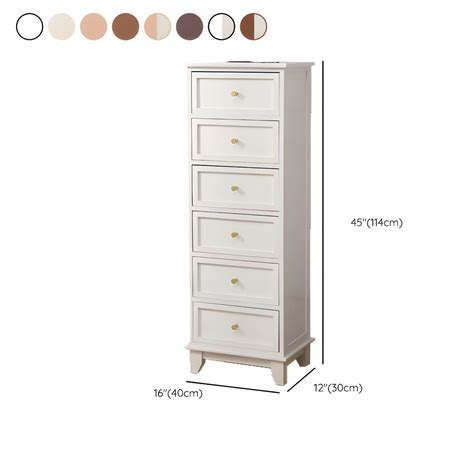 Solid Wood Vertical Lingerie Chest With Drawers In Narrow Width For