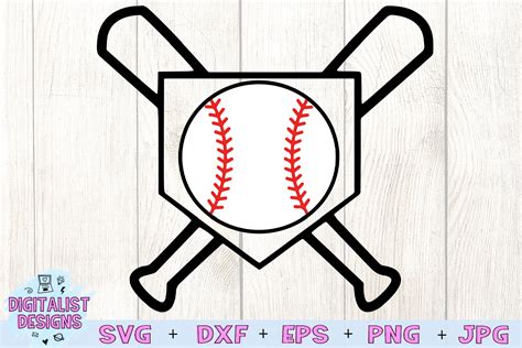 Baseball Bat Svg Baseball Diamond Baseball Svg 64876 Cut Files