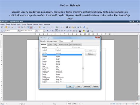 Ppt Textov Procesor Open Office Writer Automatick Opravy