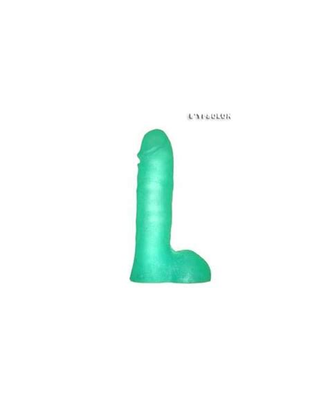 Pênis Ou Dildo Fal Vertebrado Verde De 12Cm Em Cyberskin Sex Shop Sextoy