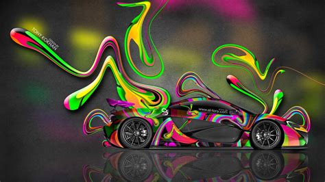 Photoshop Colorful El Tony Cars Coupe Multicolors Plastic