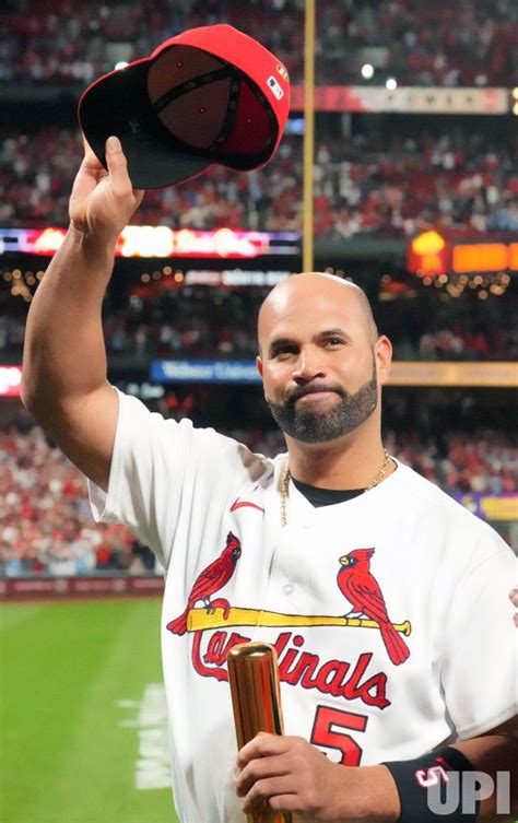 Photo St Louis Cardinals Albert Pujols Honored For Hiting Career