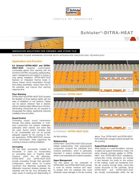 Pdf Schluter Ditra Heat A Ma Built In Ground Fault Circuit