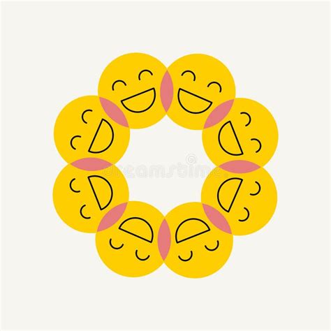 Frame with Smiles, Border with Smiling Faces Stock Vector ...