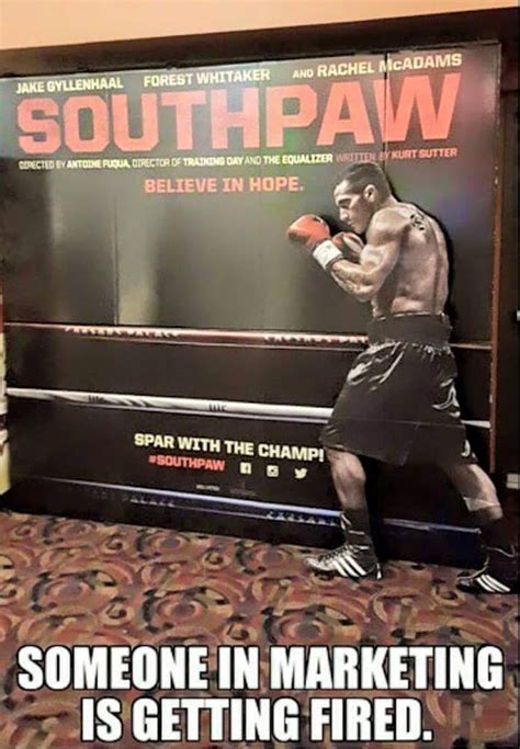 Boxing meme: Southpaw movie poster does not feature a southpaw ...