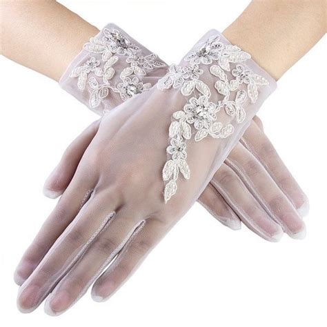 Guanti Sposa Pearl And Lace Gloves Fashion Flapper Accessories