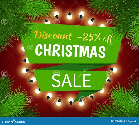 Christmas Sale Special Discount Promotion Poster Stock Vector