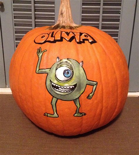 Mike Monster Inc Pumpkin Hand Painted Pumpkin Painted Pumpkins