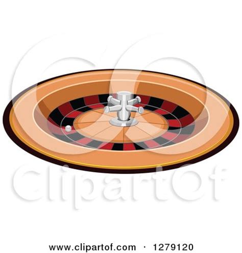 Clipart of a Casino Roulette Wheel Game - Royalty Free Vector ...