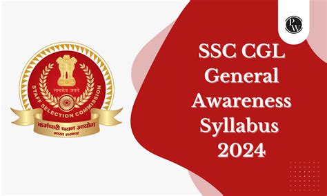 SSC CGL General Awareness Syllabus 2024, Download PDF