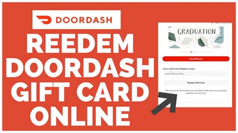 How To Redeem Doordash Gift Card Online Doordash Gift Card Redemption