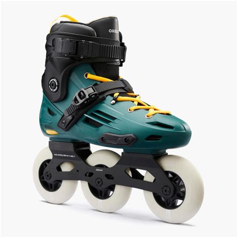 Adult Inline Skates Oxelo Mf 900 Green Yellow