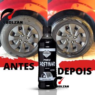 Pretinho Limpa Pneu Automotivo Gitanes 500ml Esponja Aplicadora