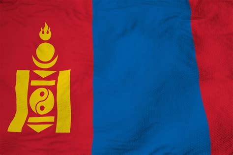 Premium Photo Full Frame Close Up On A Waving Flag Of Mongolia In 3d