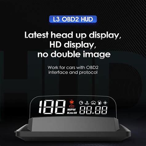 Car Head Up Display Universal Gps Speedometer Hud Digital Speed Mph Km