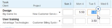 Entering time in a timesheet - Replicon