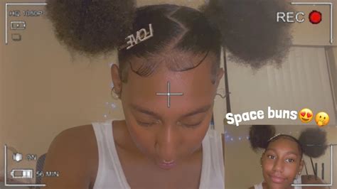 2 Space Buns W Zig Zag Part😍 Youtube