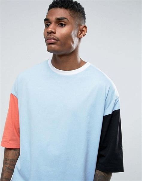 Asos Oversized Super Longline T Shirt With Mis Match Sleeves Asos