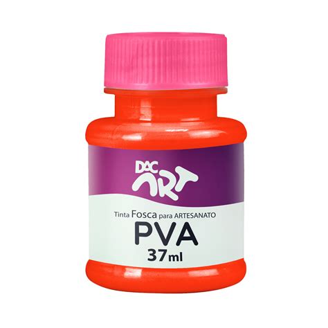 Tinta para artesanato PVA FOSCA 37ML - VERMELHO VIVO - DAC Art - PCT c