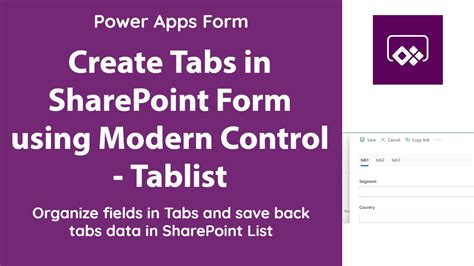 Power Apps Organize Sharepoint Form Fields In Tabs Using Powerapps