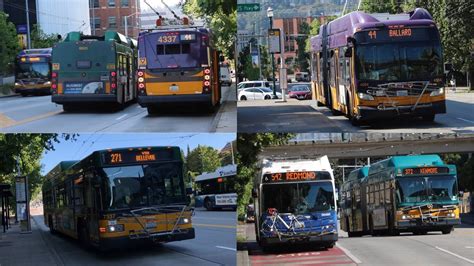 King County Metro And Sound Transit Bus Action In The U District