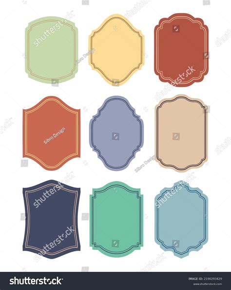 Collection Set Vintage Frame Border Vector Stock Vector (Royalty Free ...