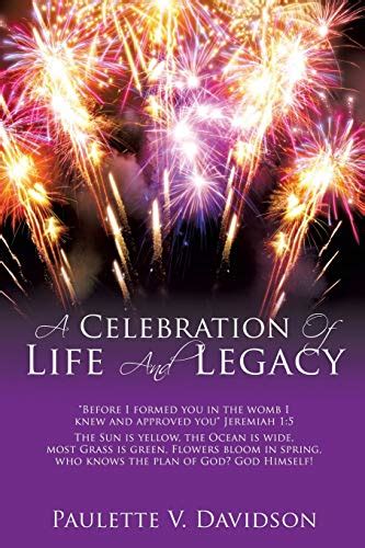 A Celebration Of Life And Legacy Davidson Paulette V 9781498450478