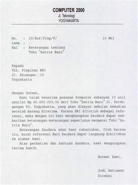 Detail Contoh Surat Permohonan Referensi Bank Koleksi Nomer 53