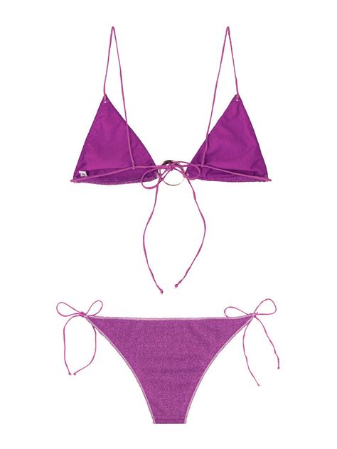 Bikinis Os Ree Lumiere O Kini Glittered Bikini Ltf Violet