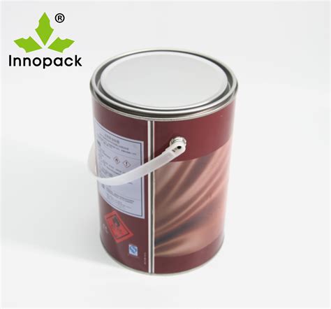 5 Liters Empty Round Paint Tin Packaging Containers Paint Tins Cans