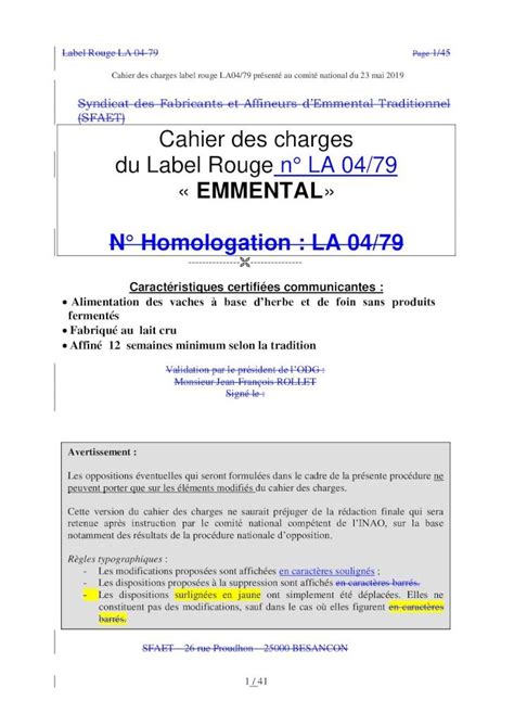 Pdf Sfaet Cahier Des Charges Du Label Rouge N La Cahier