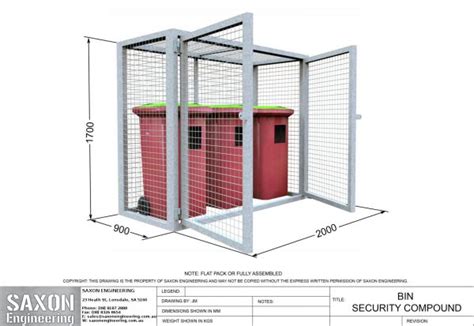 Rubbish Bin Cages Saxon Engineering