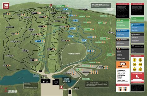 Dh Trail Map Highland Mountain Bike Park