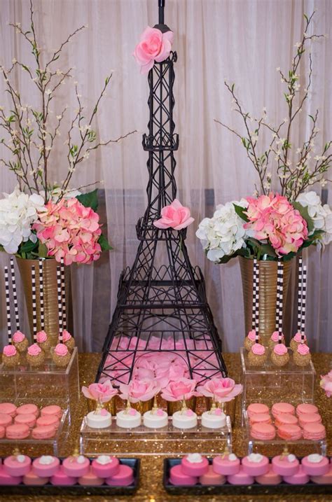 Paris Sweet Table Paris Themed Birthday Party Paris Theme Party Paris Bridal Shower Theme