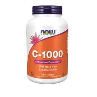 SG Now Foods C 1000 Vitamin C 1000 Mg Rose Hips 100mg Bioflavonoids