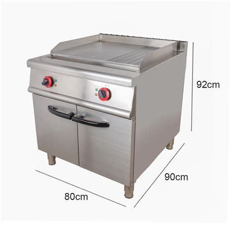 Electronic Stainless Steel Griddle Flat Plate Half Grooved Burger