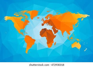 Low Poly World Map Stock Vector (Royalty Free) 472930318 | Shutterstock