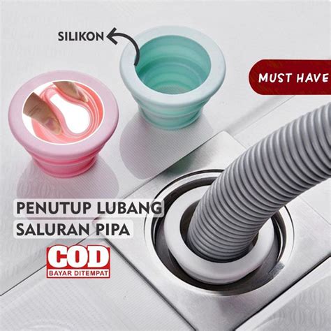 Jual Penutup Saluran Lubang Pembuangan Air Corong Penyambung Pipa Wc