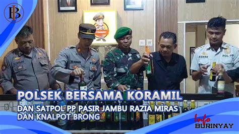 Polsek Bersama Koramil Dan Satpol PP Pasirjambu Razia Miras Dan Knalpot