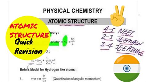 Atomic Structure Formula Revision For NEET JEE XI XIIth PCB YouTube