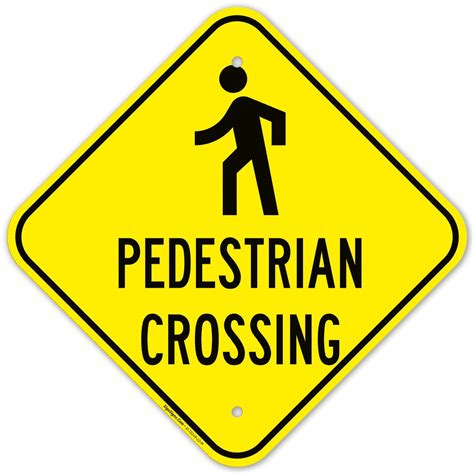 pedestrian crosswalk sign    print