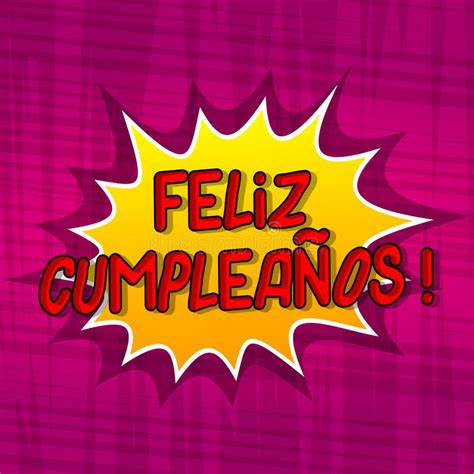 Feliz Cumpleanos Feliz Cumpleaños En Español Ilustración del Vector