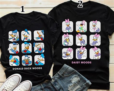 Disney Donald Duck Moods Daisy Duck Moods Shirt Donald And Etsy